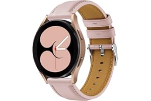 Syxinn Skórzany pasek do zegarka Samsung Galaxy Watch 4/4 Classic 46 mm, 42 mm / Galaxy Watch Active 2 40 mm, 44 mm, dla kobiet i mężczyzn, Galaxy Watch 7 6 5/5 Pro, zapasowy pasek do zegarka Watch 3
