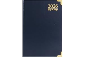 ZYBUX - A5-2026 Diary Day a Page with Half Page Saturday and Sunday (Navy Blue)