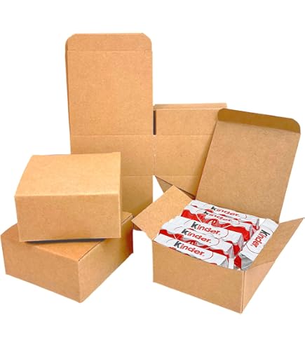 50 Scatoline Regalo In Carta Kraft Marrone – 10x6x6 Cm, Con Corda Di Iuta Ed Etichette, Per Bomboniere E Matrimoni