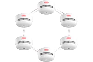 X-Sense Funkvernetzbarer Rauchmelder XS01-WR, Nicht mit Basisstation kompatibel, vernetzter Rauchwarnmelder mit 250 Meter Reichweite, Feuermelder mit austauschbarer Batterie, 6er Set