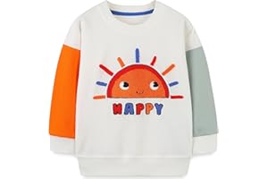LANGUBABY Kinder Jungen Sweatshirt Weihnachten Cartoon Pullover Langarm Baumwolle Top Größe 92-122, 1-7 Jahre