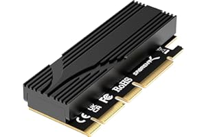 SABRENT Carte d'extension sans Outil M.2 NVMe SSD vers PCIe x16 (AIC) avec dissipateur Thermique, Adaptateur PCIe M.2 pour SSD PCIe 5.0 Gen5, Compatible avec Les précédentes de PCIe (EC-TFPE)