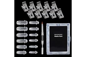 BODIIWULIU Kit de Extensiones de Uñas,Kit de DIY Uñas Arte Incluir 120 Piezas Tips Uñas Polygel, 10 Piezas Clip Transparente para Uñas, 1 Pieza Polygel Nail Brush,para Uñas de Polygel