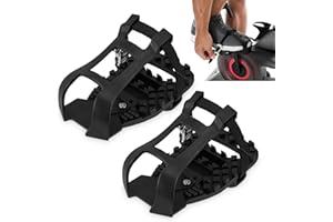 HUUPPHIP Toe Cages for Peloton Bike & Bike Pedals, Compatible with Regular Sneakers, No More Pedal Changes, Ride with Regular Running Shoes or Look Delta Cleats