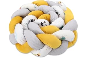 Totsy Baby Cuscino decorazione per bambini 150 cm - soffice cuscino decorativo camera dei bambini cuscino per bambini intrecciato Velluto di cotone Safari