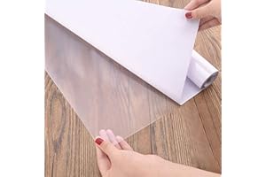 Fantasnight Sticky Back Plastic Clear Book Covering Self Adhesive Vinyl Film Transfer Paper Waterproof Oilproof Peel and Stick Wallpaper 30X150cm Transparent Protective Kitchen Backsplash DIY