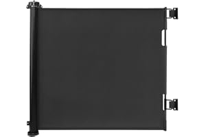 EYELEAF Upgraded Retractable Baby/Pet Gates - Silent One Handed Operation 150x86CM Gates Suitable for Dog, Child and Baby Indoor/Outdoor