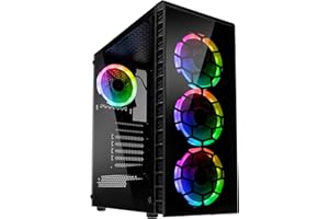 ‎KOLINK KOLINK Observatory Lite Midi Tower PC Gehäuse ATX RGB PC-Gehäuse, Gaming PC Case, Tempered Glass Computergehäuse, Gaming Tower, mit vorinstalliertem Lüftern