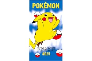 Theonoi barn – handduk bastuhandduk strandhandduk duschhandduk badhandduk – 70 x 140 cm – present pojkar mikrofiber (Pokémon)