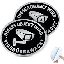 Schild „Videoüberwachungsbereich“ – 21x28 Cm, Aluminium, Reflektierend, Für Außen