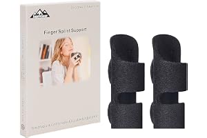 supregear Fingerskena, 2-pack Justerbart Återanvändbart Fingerstöd för Triggerfinger med Avtagbar Aluminiumstav för Pekfinger