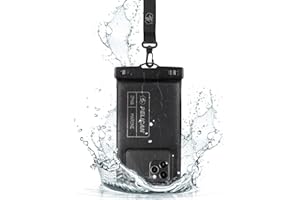 Pelican Marine - IP68 wasserdichte Handytasche/Hülle (Normale Größe) - Schwimmende wasserdichte Handyhülle für iPhone 14 Pro/ 13 Pro/ 12 Pro/ 11 Pro/Samsung S23 - Unterwasser Handyhülle - Schwarz