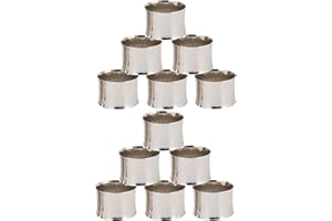 SKAVIJ Fatto a Mano Martellato Tovagliolo Anelli Set di 12 per Ogni giorno, Cenare Tavolo Decorazione Argento