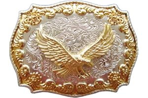Piratenladen Wunderschönes Buckle mit Adler, Gold- & Silber- Auflage, Gürtelschnalle