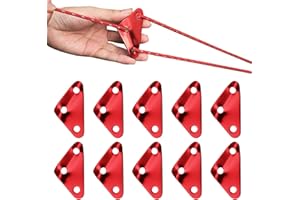 NIKTULE 10 tendeurs Triangle Tent Cord Adjuster | Tendeurs Tente en Alliage d'aluminium | Triangle Tent Cord Adjuster Accessoire Camping pour Le Camping et la randonnée