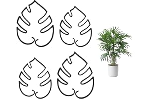 CHIHOLEN Monstera Lot de 4 tuteurs de plantes grimpantes en forme de feuille Monstera - Accessoire de croissance des plantes d'intérieur