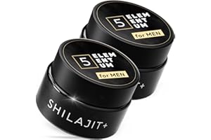 5 ELEMENTUM Shilajit Original Himalaya Für Männer – 82% Fulvinsäure 50g (25g x2) Premium Mumijo Shilajit Hochdosiert Aus Himalya Handernte Inkl. 500mg Dosierlöffel