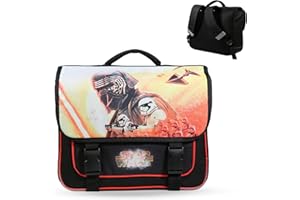 Bagtrotter - Cartable Primaire Garçon 38 cm - Grand Rangement - Tons Orange & Rouge - Différents Modèles & Licences