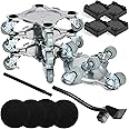 Biubiu Furniture Mover Dolly with 5 Wheels, 4 Pack Moving Dolly, 1600KG Load Capacity with 360° Rotation Wheels, Furniture Lifter Set for Moving Heavy Furniture Refrigerator Sofa Cabinet