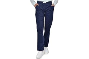 B-well Dante Pantalon Médical Femme/Homme avec 5 Poches Unisexe Pantalon d'uniforme Unisexe avec Taille Moyenne et Ceinture élastique et Poches arrières Vêtements Médicals