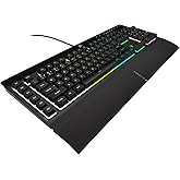 Corsair K55 RGB PRO Tastiera da Gioco Cablata a Membrana - Resistente Alla Polvere e ai Versamenti - 6 Tasti Macro con Integr