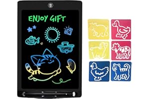 Idota 8,5 cala LCD tablica do pisania dla dzieci, kolorowa tablica do pisania z wyświetlaczem LCD, funkcja Anti-Clearance i usuwalna, ultracienki i przenośny tablet do pisania, dla dzieci, dziewcząt i