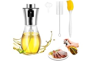 SCBOY 200ml Rozpylacz Oleju Ze Szczotką Do Czyszczenia Lejka I Silikonową Szczotką Do Grillowania Przygotowaną Do Gotowania Sałatek, Pieczenia Chleba I Grillowania W Kuchni