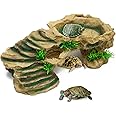 BREUAILY Reptile Ramps Platform Resin Turtle Basking Platform with ...