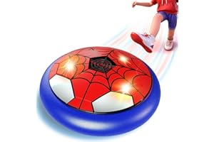 POPERFUN Air Power Fußball mit LED, Hover Fussball Indoor Spielzeug Kinder Geschenk für 3 4 5 6 7 8 9 10 11 12 Jahre alte Jungen Mädche, Hover Fußball Geburtstag