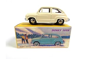 OPO 10 - Coche Miniatura Compatible con Fiat 600 D Beige 1/43 Dinky Toys 520