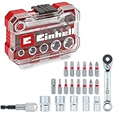 Orijinal Einhell XS-CASE Bit ve Soket Seti &ndash; 21 Par&ccedil;a (25 mm Bitler, Lokmalar, Hızlı Değişim Bit Tutucu, Adapt&ouml;r, Y&ouml;n Değişti