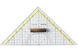 Liquidraw Regla cuadrada Triangular Triangular Transportador Triangular 25cm / 10" Navegación Nautica Marine