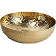Creative Co-Op DA7392, Gold Finish Round Hammered Metal Bowl