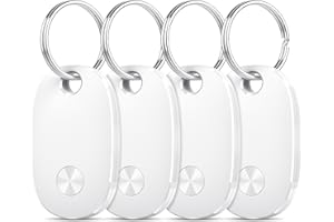 AOWOKA Smart Traceur Lot de 4, Smart Tag Fonctionne avec Apple Find My (iOS Uniquement), Batterie remplaçable, IP67 Étanchéité Localisateurs D’Objets Bluetooth Tracker pour Valises/Portefeuilles/Clés/Sacs