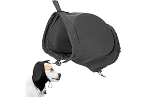Veesper Dog Ear Muffs Noise Protection, Dogs Headphone Headband Dog Noise Cancelling Ear Muffs Dog Firework Calming Earmuffs for Dog Ear Protection Winter Dog Head Wrap with Drawstring Fixing S