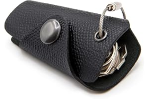 GUGGIARI® PU Leather Key Holder Keyring for Men and Women -Compact 6 Keys Smart Key Holder Wallet - Jingle-Free Key Organiser Keyring