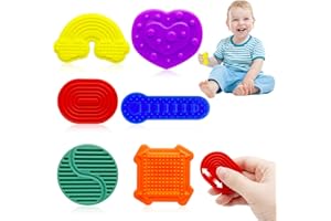 Yeefunjoy 6Pcs Sensory Fidget Zabawki, Tekturowany miękki kamień martwy Silikonowy kamień sensoryczny dla autyzmu Dzieci Uspokajający, Zabawki sensoryczne Kamień dla dzieci i dorosłych