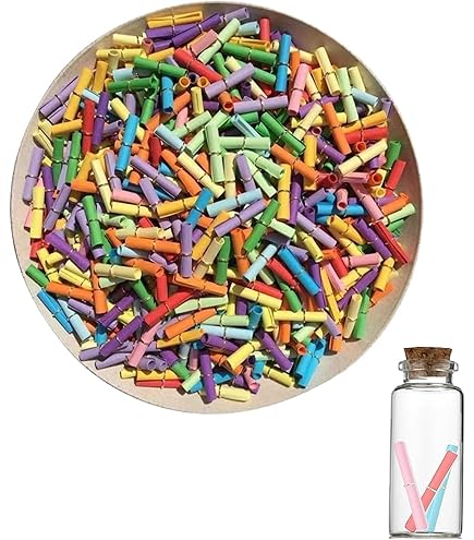 Rouleau De Souhaits Coloré, Bouteille De Souhait, Papier à Lettres Vierge Avec Anneaux Métalliques, Notes De Message, Défilement, Cadeaux De Fête De Mariage