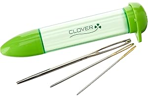 Clover Juego de Agujas, Acero, Verde, 16x5.5x3 cm