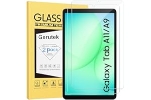 Gerutek 2 Stück Panzer Schutz Glas für Samsung Galaxy Tab A11/ Tab A9 8,7 Zoll 2025/2023, 9H Härte Anti-Kratze Tab A11/ Tab A9 Schutzfolie, HD-Klar Anti-Bläschen Schutzglas für Galaxy Tab A11/Tab A9