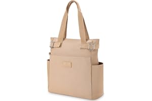 ISEYOU Borsa Tracolla Donna Grande, Tote Bag con Cerniera, Borse Donna a Mano in Nylon Leggero, Tessuto Oxford Impermeabile Shopper con Tasche Multiple, per Shopping Viaggi Lavoro Università