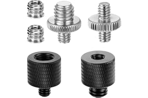 XTHROTSENK 6 Pcs Stativ Schraube Adapter 1/4 auf 3/8 Zoll Gewinde Stativ Adapter Kamera Schrauben Adapters Kamera Gewindeadapter für Kamerastative Mikrofonstativ Lampenstative