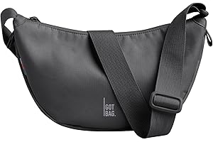 GOT BAG Borsa Mezzaluna Moon Bag in Ocean Impact Plastic | Borsa mezzaluna tracolla idrorepellente | Borsa tracolla elegante con tracolla regolabile