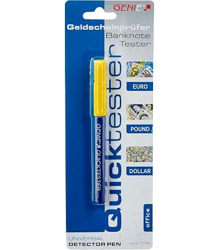 Stylo Détecteur De Faux Billets - Genie Quicktester (Lot De 10) Pour Euros, Dollars, Livres