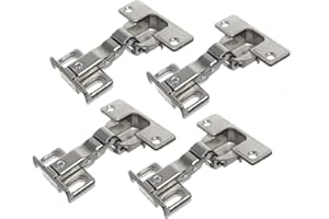 Reliapart Genuine Hettich Integrated Fridge Freezer Cabinet Door Hinge, 35 mm Cup with 3 mm Distance Plate for 13 to 18 mm Overlays, 4 Hole, 15 kg Load, ET 582-72134 Replacement (4 Hinges)