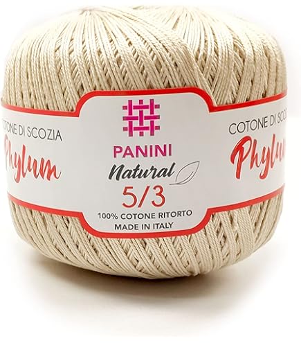 Tre Ali Cucirni Cotone Per Uncinetto - 100% Puro, Titolo 5, 50g, Marrone - Foto 13