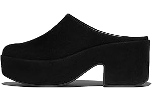 Fitflop Platfforms Full-Suede Heeled Mules, Mule Mujer