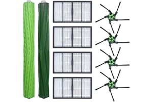 GÉNÉRIQUE Huayuwa Brosse cylindrique latérale et Filtre HEPA à poussière pour aspirateur iRobot Roomba S9 (9150) / S9 Plus (9550)