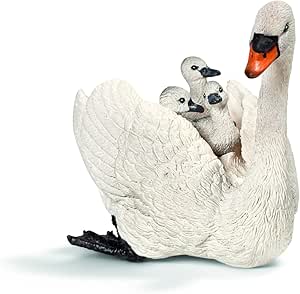 Schleich Figurine Cygne Femelle Avec Cygneaux Blanc Amazon Fr Jeux Et Jouets