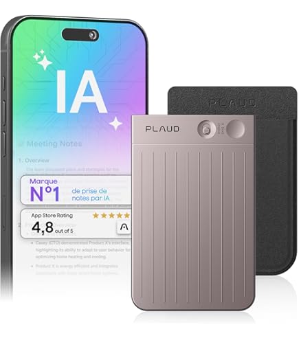 Plaud.ai Note Pin Housse De Transport Pour Enregistreur Vocal PLAUD NotePin - Tissu Oxford Antichoc - Portable Et Organisée Housse Transport PLAUD Note